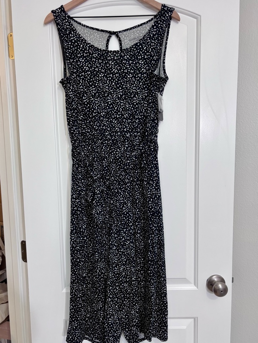 Torrid 1X Black White Jumpsuit NWT Wide Leg Cinch Waist Belt Soft Stretch 14 16
